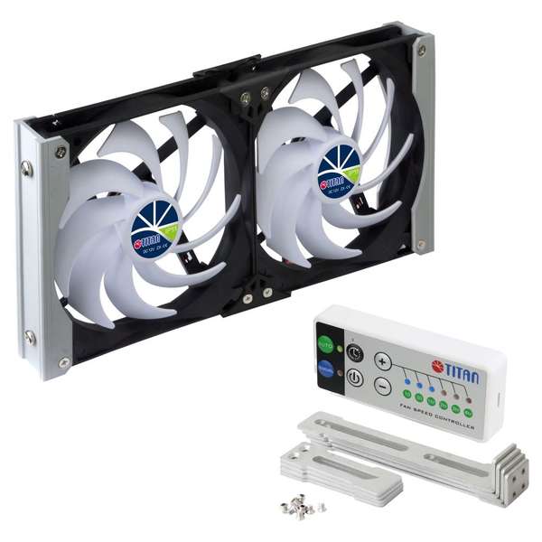 Naar omschrijving van 33742N - Titan TTC-SC20(A)+ Dual Fridge Fan 92x25mm IP55, Timer Mode