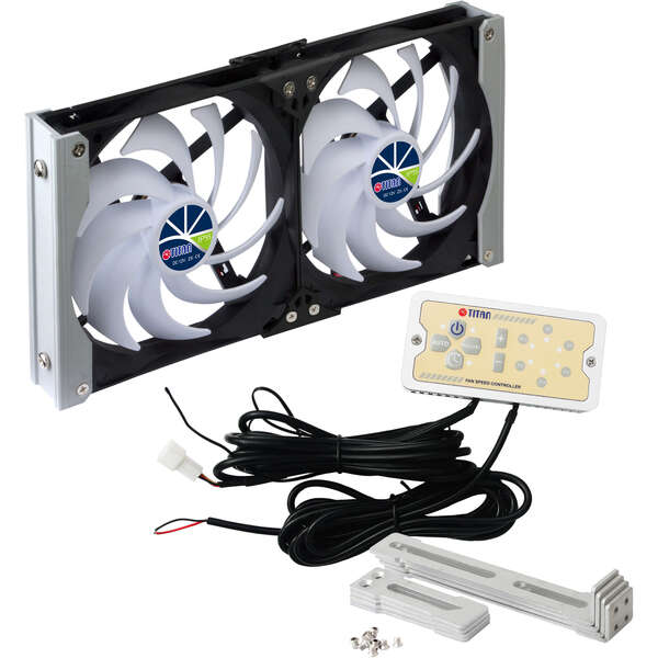 Naar omschrijving van 33742S - Titan TTC-SC20(B)/V2+ Refrigerator Double Fan 120x25mm IP55, Timer Rectifier