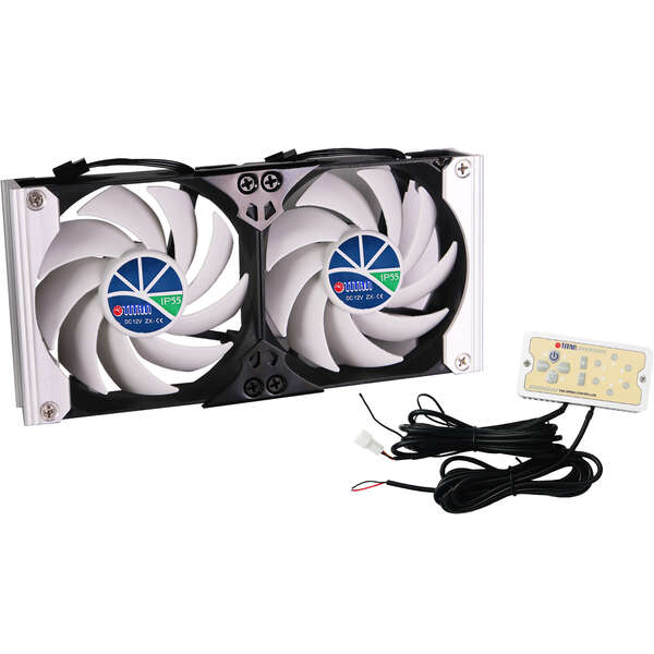 Naar omschrijving van 33742S - Titan TTC-SC20(B)/V2+ Refrigerator Double Fan 120x25mm IP55, Timer Rectifier