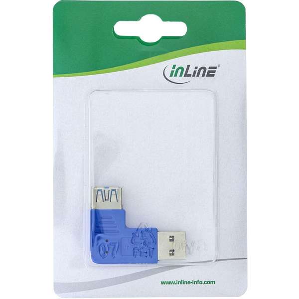 Naar omschrijving van 35300M - InLine USB 3.0 adapter,  AM / AF, haaks 90° naar links