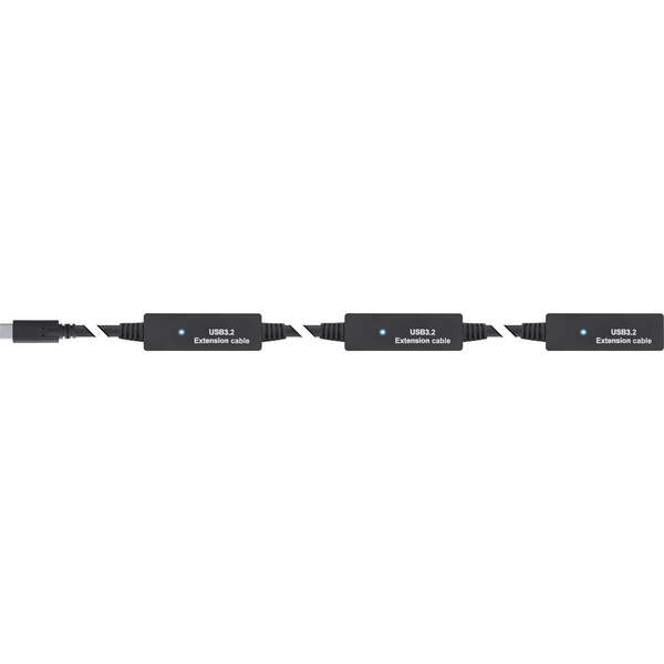 Naar omschrijving van 35655C - InLine USB 3.2 Gen.1 active extension, USB-C male to USB-C female, 10m