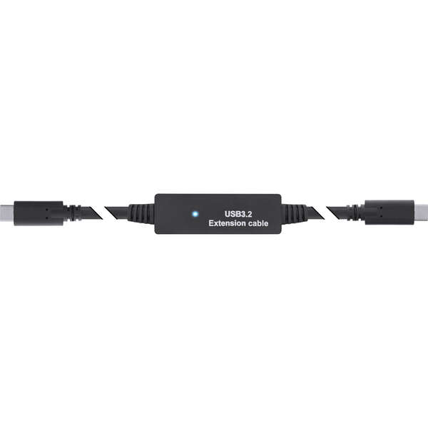 Naar omschrijving van 35670C - InLine USB 3.2 Gen.1 active cable, USB-C plug to USB-C plug, black, 5m