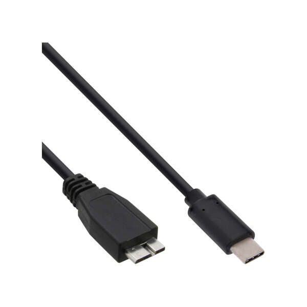 Naar omschrijving van 35724 - InLine USB 3.2 Gen.1x2 Cable, USB-C male / Micro-B male, black, 1.5m