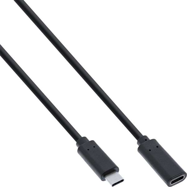 Naar omschrijving van 35772 - USB 3.2 Gen.1x2 Extension Cable, USB-C male/female, black, 2m