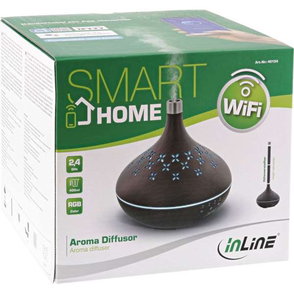 Naar omschrijving van 40154 - SmartHome Ultrasonic Aroma Diffuser, Humidifier, Ambient Light