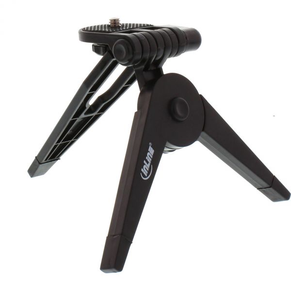 Naar omschrijving van 48008 - InLine Portable Mini-Tripod for digital cameras 8.5cm