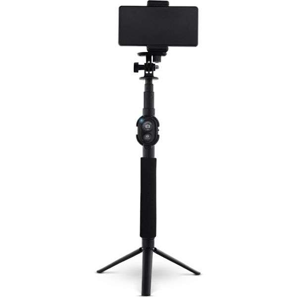 Naar omschrijving van 48090 - Selfie Stick 4 Legs with Mini Tripod aluminium black max. 0.75m