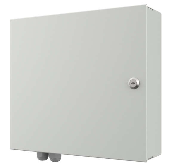 Naar omschrijving van 53605-1 - Metalen aansluitbox, met deur 320 x 290 x 88mm