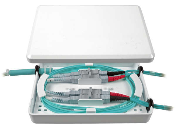 Naar omschrijving van 53701-1 - Micro splicebox voor 4 SC simplex of 4 LC duplex koppelingen