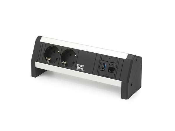 Naar omschrijving van 81550 - Desktop pdu 2x 230V + 2x USB-charger + 2x Cat6 UTP + 2x HDMI