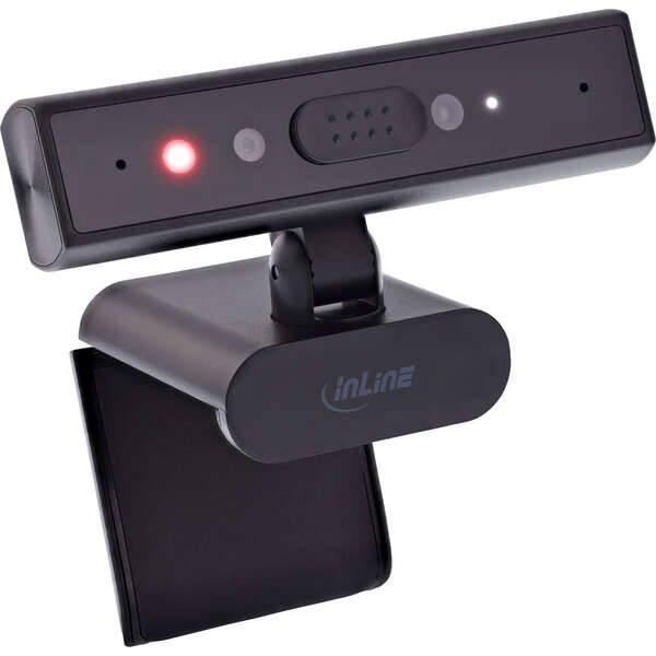 Naar omschrijving van 55365 - InLine® 5MP webcam, USB-C, autofocus, Windows Hello, privacy shutter