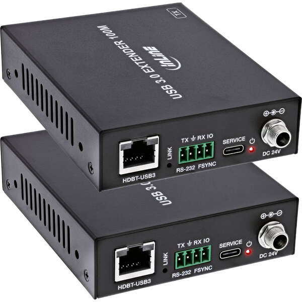 Naar omschrijving van 57886D - InLine USB Extender, Cat.6, USB 3.2, 100m, Set