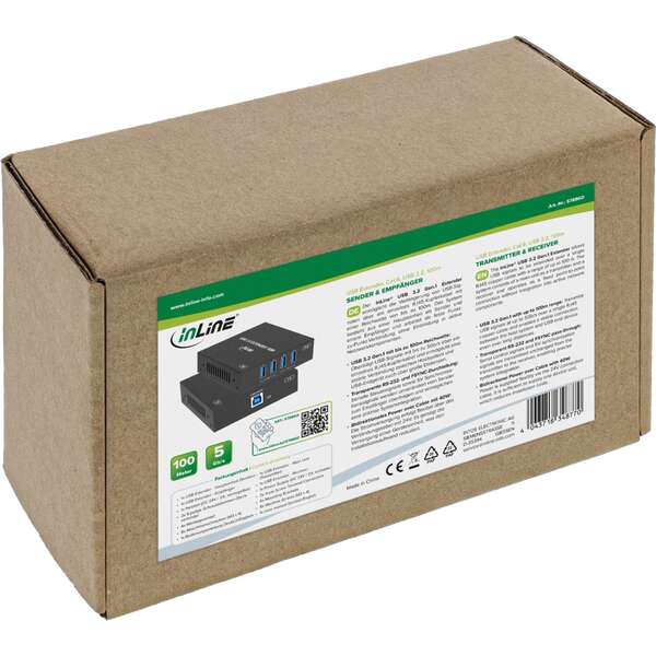 Naar omschrijving van 57886D - InLine USB Extender, Cat.6, USB 3.2, 100m, Set