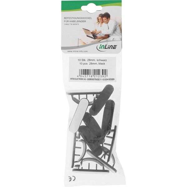 Naar omschrijving van 59970M - InLine 10 pcs. Bag Cable Manager with adhesive Tape 5.4cm black