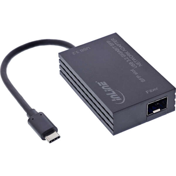Naar omschrijving van 66659M - InLine® USB-C to SFP Gigabit fibre network adapter (10/100/1000 Mb/s)