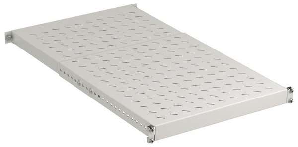 Naar omschrijving van 691653 - Zwaarlast plateau, 1HE, diepte 350-600mm, max 150kg, voor max 600mm diepe kast