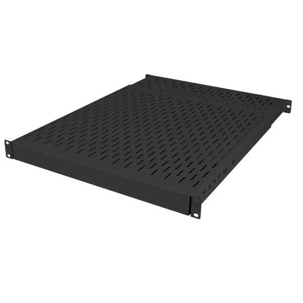 Naar omschrijving van 691653TS-6 - 1U Heavy-Duty Shelves, Depth-Adjust, depth: 350-600mm, max. 150kg zwart