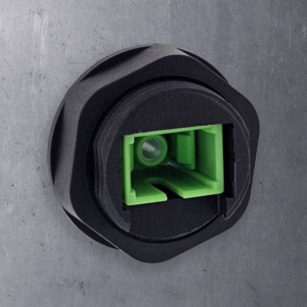 Naar omschrijving van 69927E - InLine Fiber optic coupler SC, short, IP68, 2x SC socket, M20