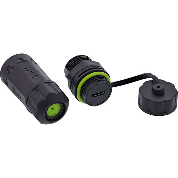 Naar omschrijving van 69927M - InLine® USB-C coupler, short, IP68, 2x USB-C socket, shielded