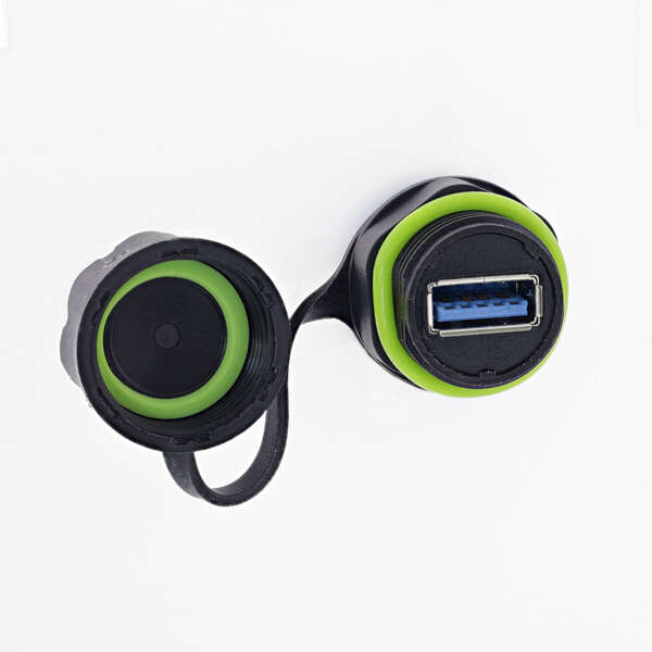 Naar omschrijving van 69927R - InLine® USB-A coupler, mini, IP68, shielded, 2x USB-A socket