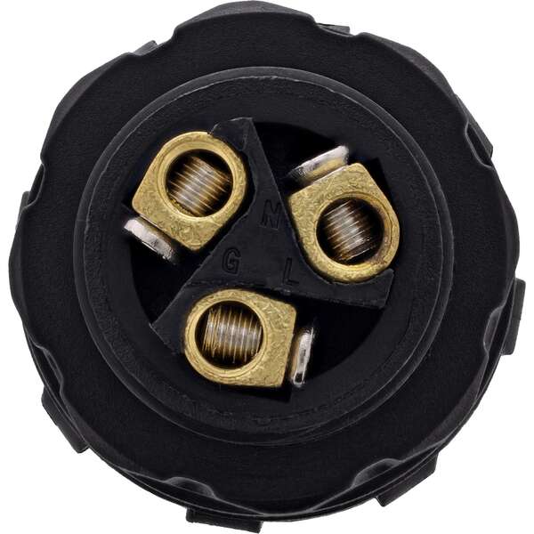 Naar omschrijving van 69927W - InLine Mains coupler, IP68, 3-pin, plug/socket, M20, black