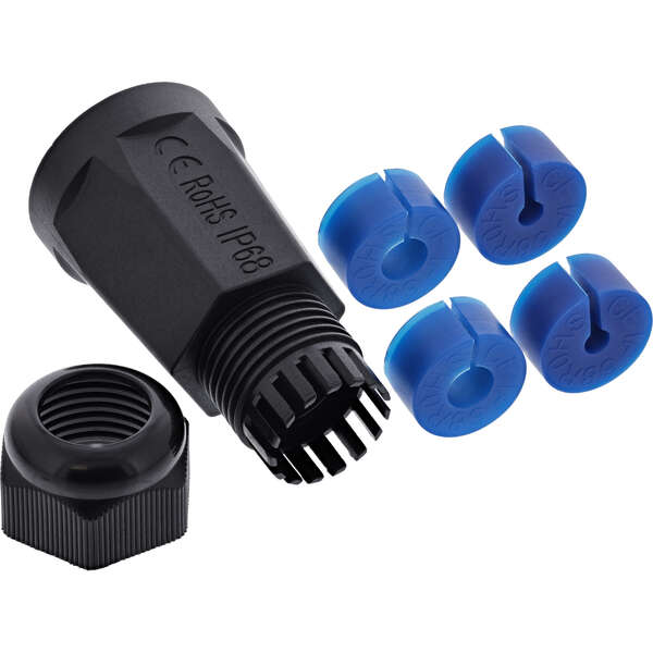 Naar omschrijving van 69992V - InLine Cable connector empty housing RJ45 Keystone, IP68, with cover