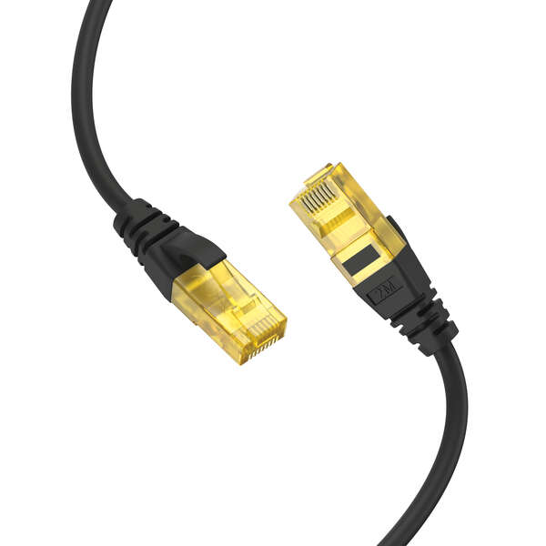 Naar omschrijving van 6AUZW020 - Pronetwork Cat. 6A U/UTP LSOH Patchkabel Zwart 2 Meter