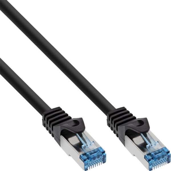 Naar omschrijving van 72801S - InLine Patch cable, Cat.6A, S/FTP, PE outdoor, black, 1m