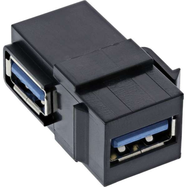 Naar omschrijving van 76202K - USB 3.0 Snap-In module Zwart 90 graden