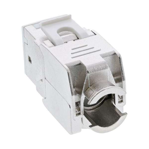 Naar omschrijving van 76207W - 8 stuks Pack InLine Keystone RJ45 jack, shielded, Cat.6A, white