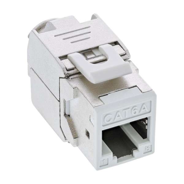 Naar omschrijving van 76207W - 8 stuks Pack InLine Keystone RJ45 jack, shielded, Cat.6A, white