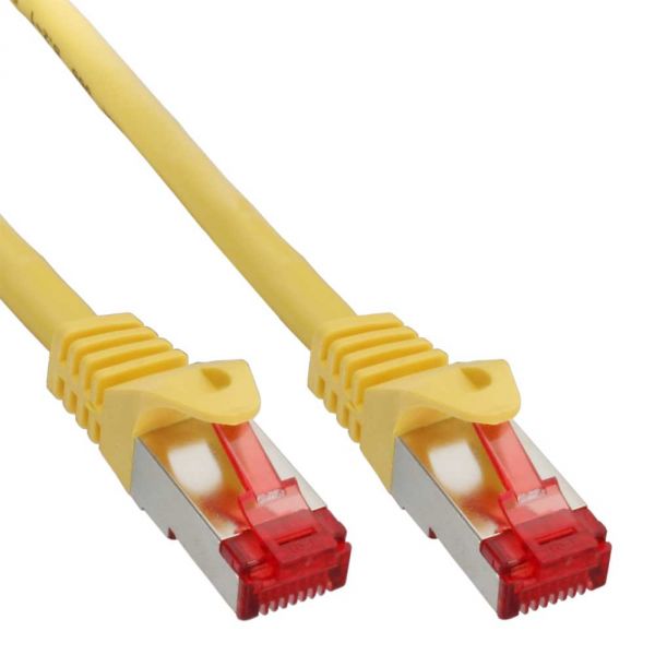 Naar omschrijving van 76933Y - InLine Patch cable S/FTP (PiMf), Cat.6, halogeenvrij, geel, 0.3m