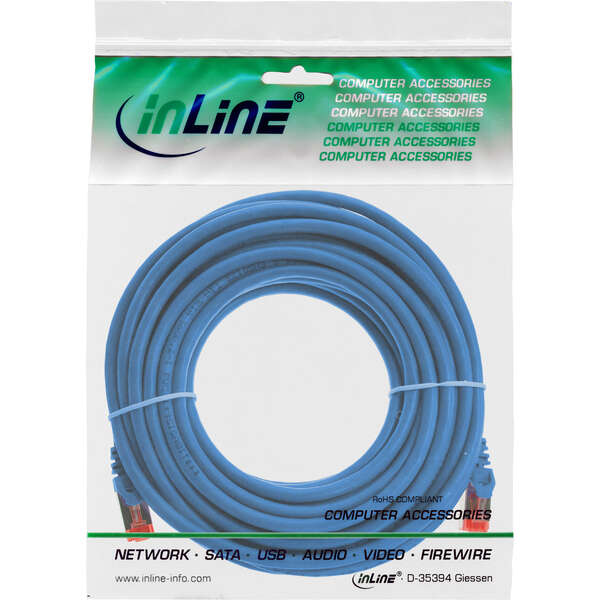 Naar omschrijving van D76440B - InLine® Patch Cable S/FTP PiMF Cat.6 250MHz PVC copper blue 40m