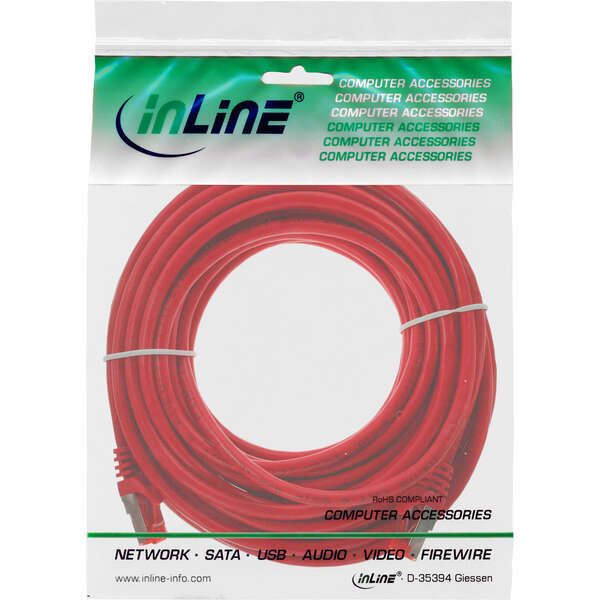 Naar omschrijving van 76440R - InLine® Patch Cable S/FTP PiMF Cat.6 250MHz PVC copper red 40m
