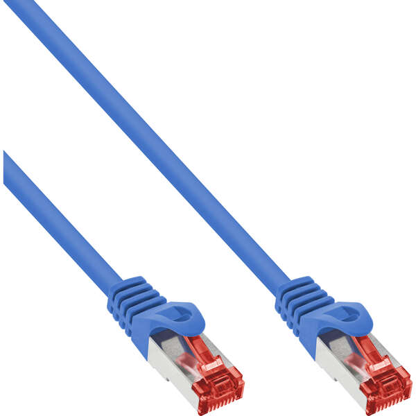 Naar omschrijving van 76915B - InLineÂ® Patch Cable S/FTP PiMF Cat.6 250MHz copper halogen free blue 15m