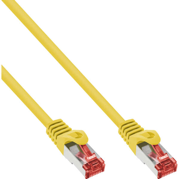 Naar omschrijving van 76915Y - InLine Patch cable, S/FTP (PiMf), Cat.6, halogen-free, copper, yellow, 15m