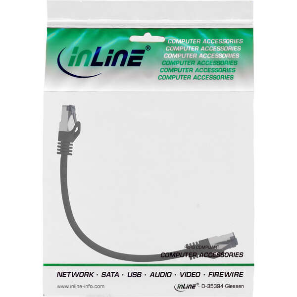 Naar omschrijving van ES8ZW0025 - InLine® Patch Cable S/FTP PiMF Cat.8.1 halogen free 2000MHz black, 0.25m