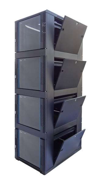 Naar omschrijving van AST19-8842-4GC - 19' Serverkast, 42U glazen deuren, 4 Compartimenten BxDxH, 800x800x2000mm