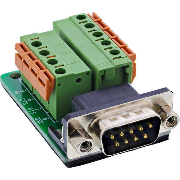 Naar omschrijving van 92501B - InLine Terminal block D-Sub 9 plug, spring terminal, screw lock