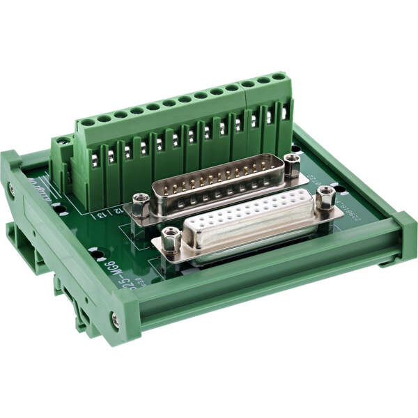 Naar omschrijving van 92502G - InLine D-Sub 25 terminal block, plug/socket, screw terminal, for top-hat rail