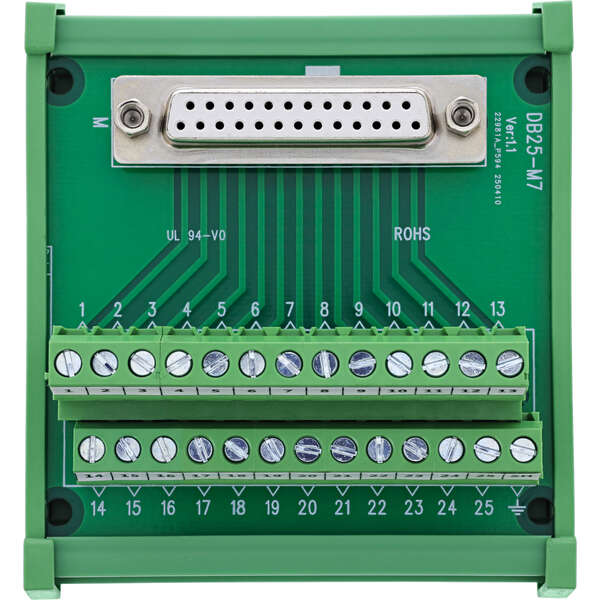 Naar omschrijving van 92502H - InLine D-Sub 25 terminal block, socket, screw terminal, for top-hat rail