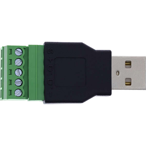 Naar omschrijving van 92504A - InLine USB-A plug to terminal block, 5-pin, without cable