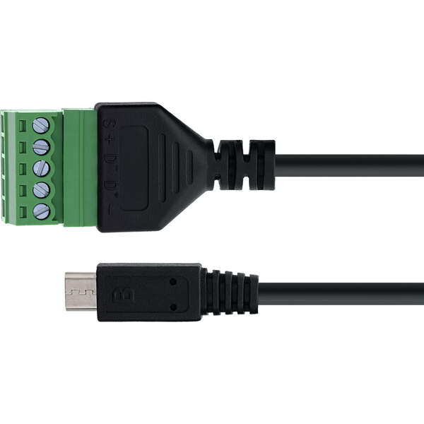 Naar omschrijving van 92504C - InLine Micro USB plug to terminal block, 5-pin, with cable