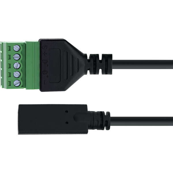 Naar omschrijving van 92504F - InLine USB-C socket to terminal block, 5-pin, with cable