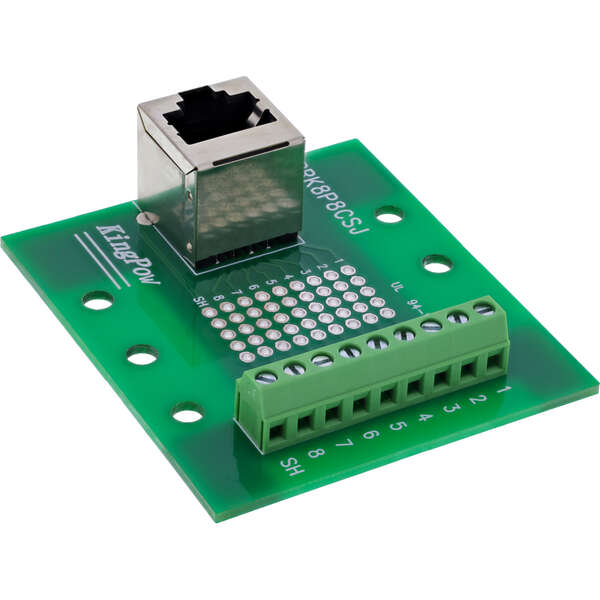 Naar omschrijving van 92505A - InLine Terminal block, RJ45 socket, upwards, for top-hat rail