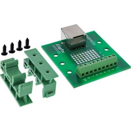 Naar omschrijving van 92505B - InLine Terminal block, RJ45 socket, straight, for top-hat rail