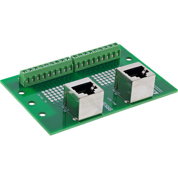 Naar omschrijving van 92505D - InLine Terminal block, 2x RJ45 socket, upwards, for top-hat rail