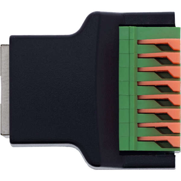 Naar omschrijving van 92505E - InLine® RJ45 socket to terminal block, 8-pin, push-in terminal