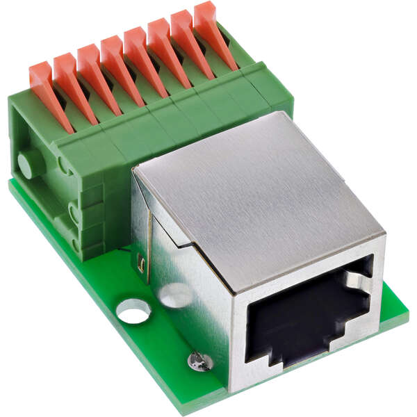 Naar omschrijving van 92505F - InLine® RJ45 socket to push-in terminal, 8-pin, Cat.5e