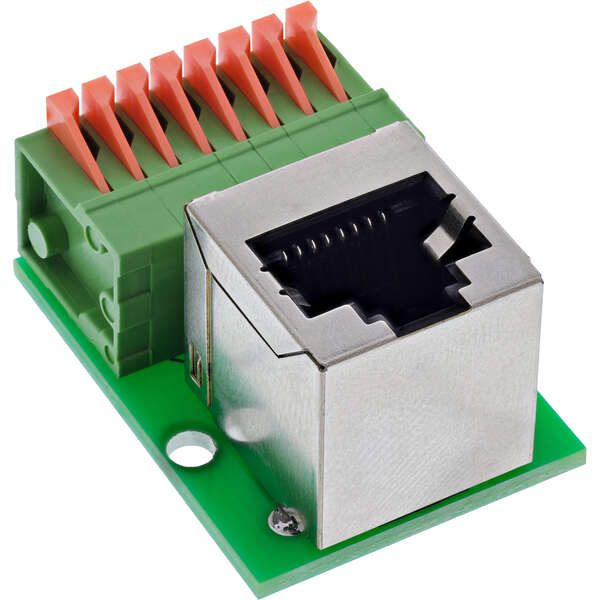 Naar omschrijving van 92505G - InLine® RJ45 socket on push-in terminal, 8-pin, Cat.5e, angled
